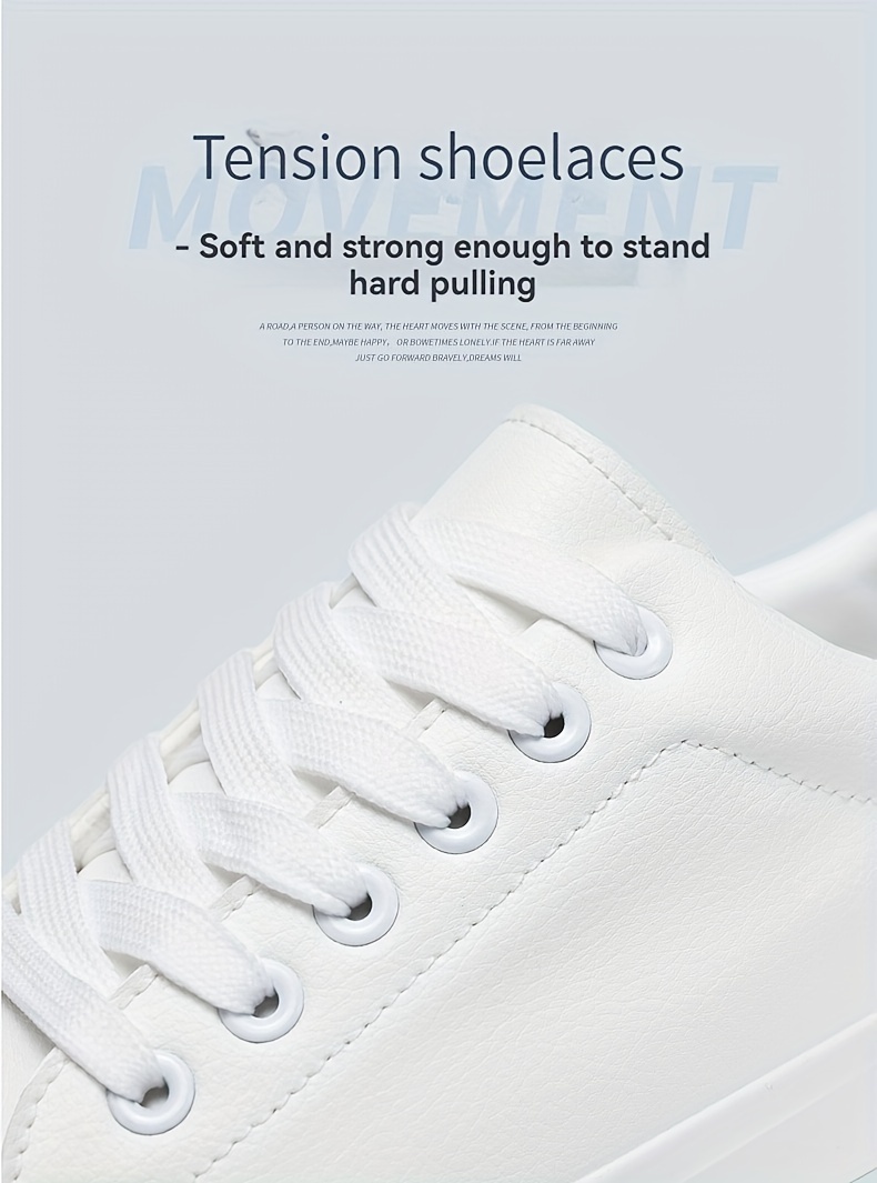 white skateboard shoes men s trendy solid color block non details 2