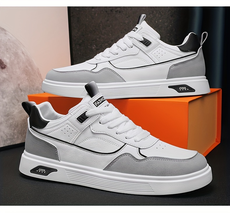 colour block skateboard shoes men s trendy street style details 8