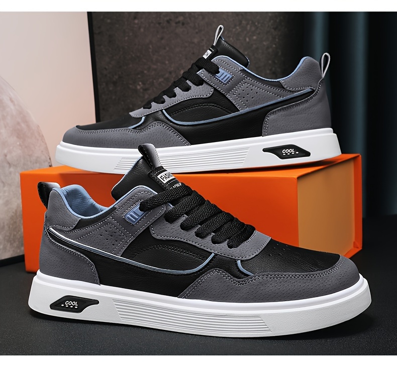 colour block skateboard shoes men s trendy street style details 10