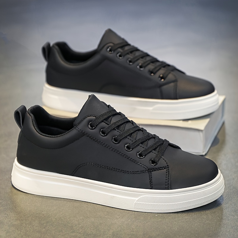 skate sheoes men s solid wear resistant non slip lace shoes details 5