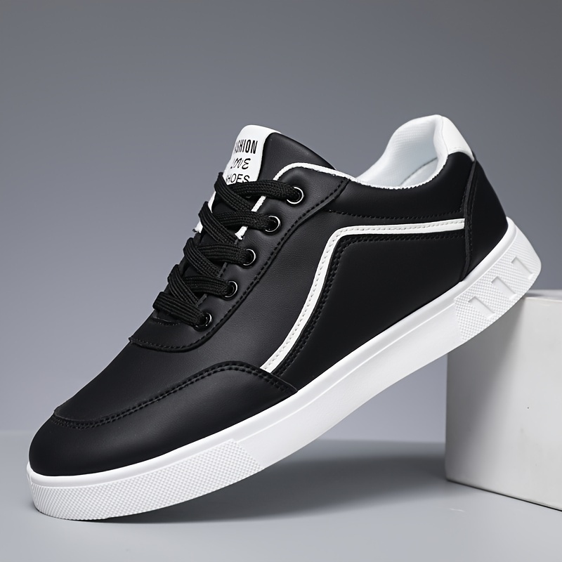 Mens Solid Striped Trendy Skateboard Shoes Non Slip Outdoor Campus   Jogging All Seasons Highquality & Affordable Temu details 5