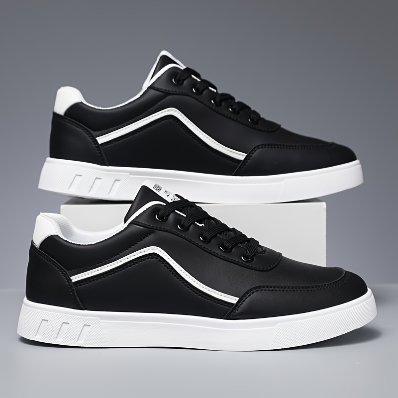 Mens Solid Striped Trendy Skateboard Shoes Non Slip Outdoor Campus   Jogging All Seasons Highquality & Affordable Temu details 8