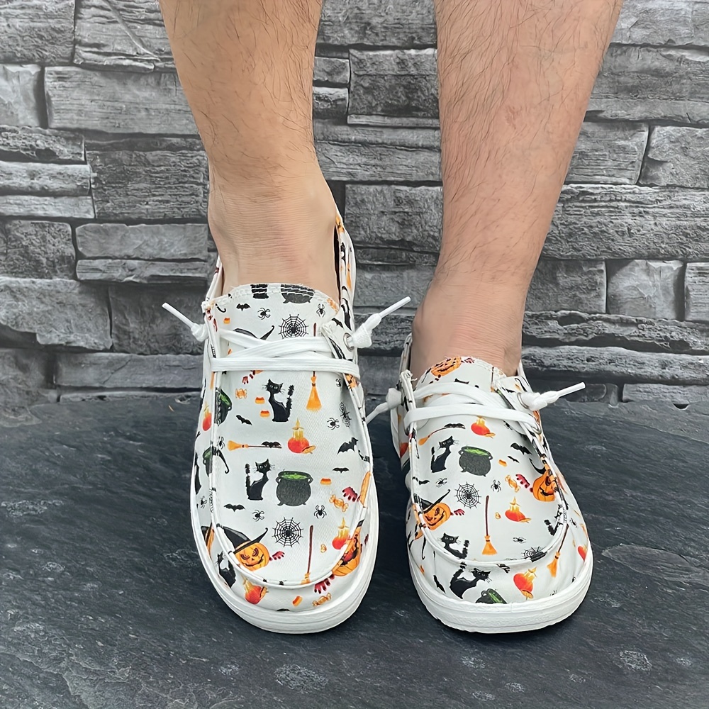 lace shoes halloween elements print casual breathable details 2