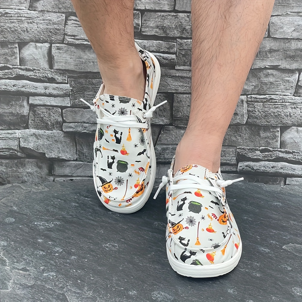 lace shoes halloween elements print casual breathable details 4
