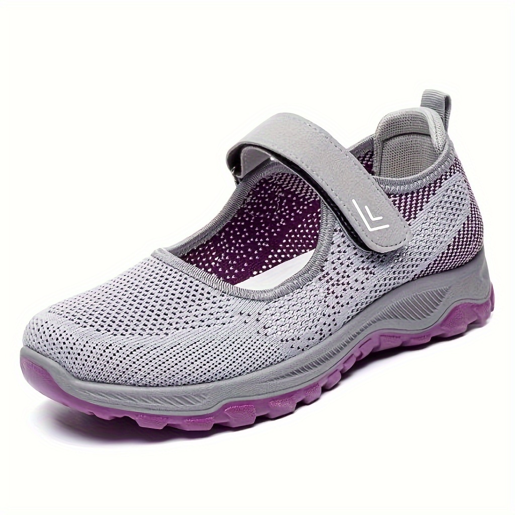 women s solid color sneakers breathable knit low top outdoor details 0
