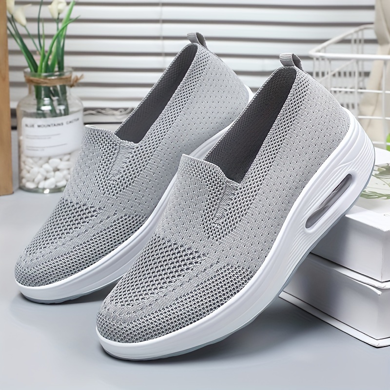 knit sneakers women s breathable casual slip outdoor shoes details 6