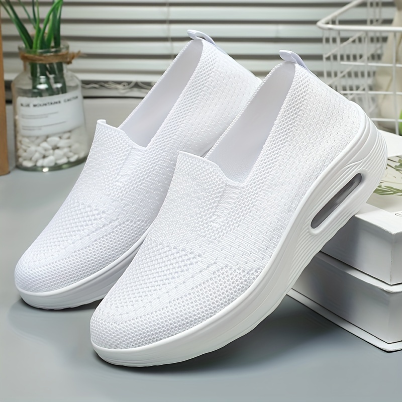 knit sneakers women s breathable casual slip outdoor shoes details 7