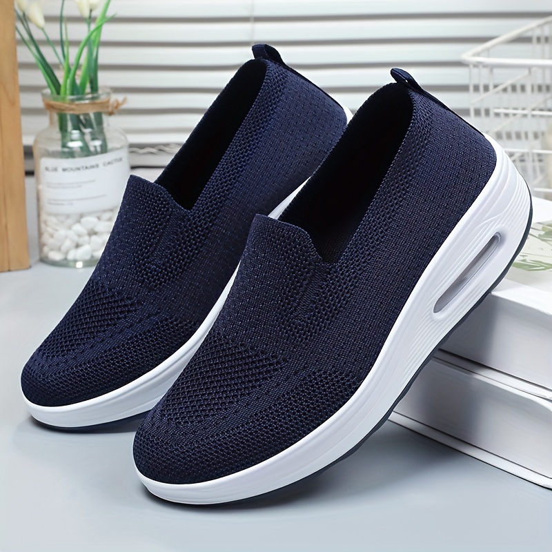 knit sneakers women s breathable casual slip outdoor shoes details 8