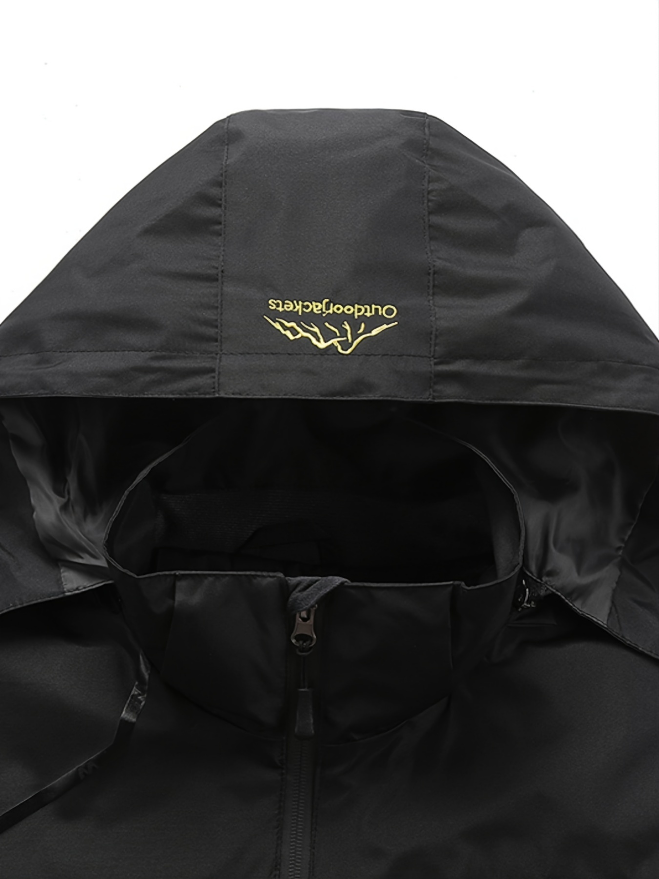 mens waterproof rain jacket lightweight raincoat windbreaker with hood for hiking travel outdoor details 7