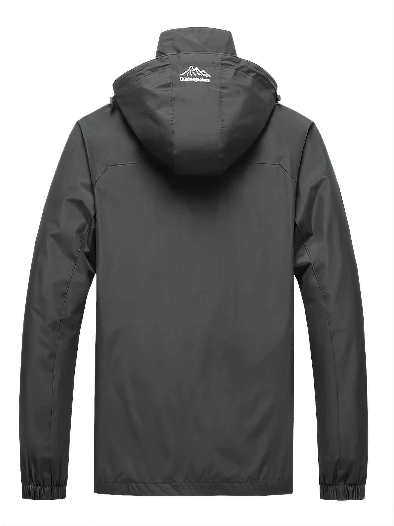 mens waterproof rain jacket lightweight raincoat windbreaker with hood for hiking travel outdoor details 11