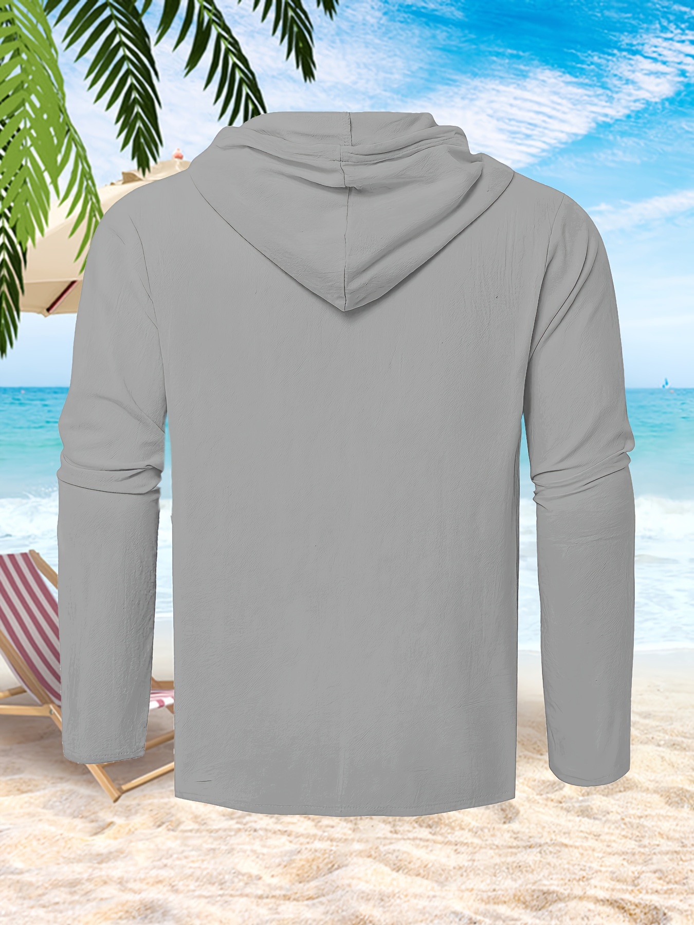 mens casual button up hooded shirt chic hoodie hawaiian shirt details 12