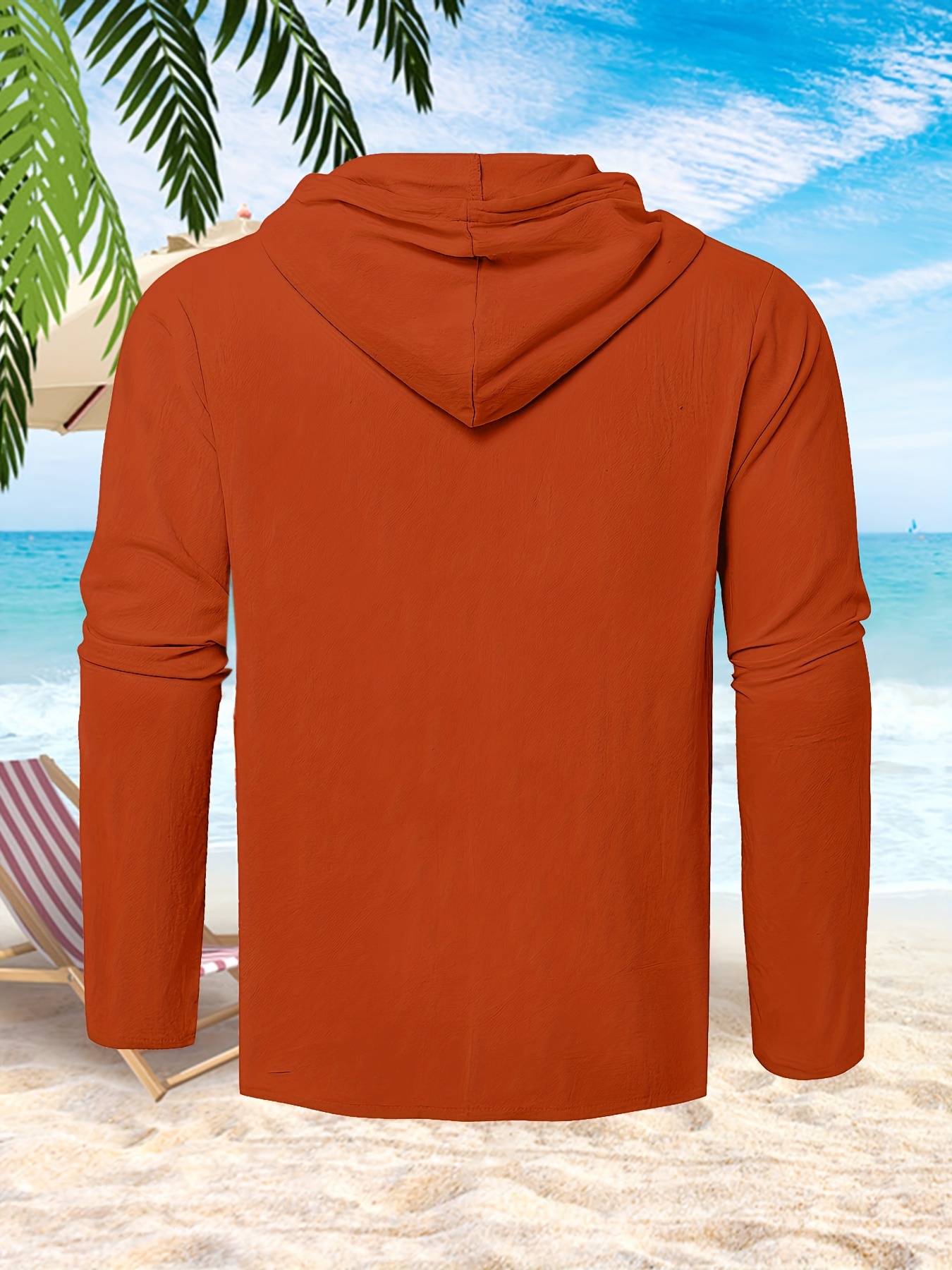 mens casual button up hooded shirt chic hoodie hawaiian shirt details 17