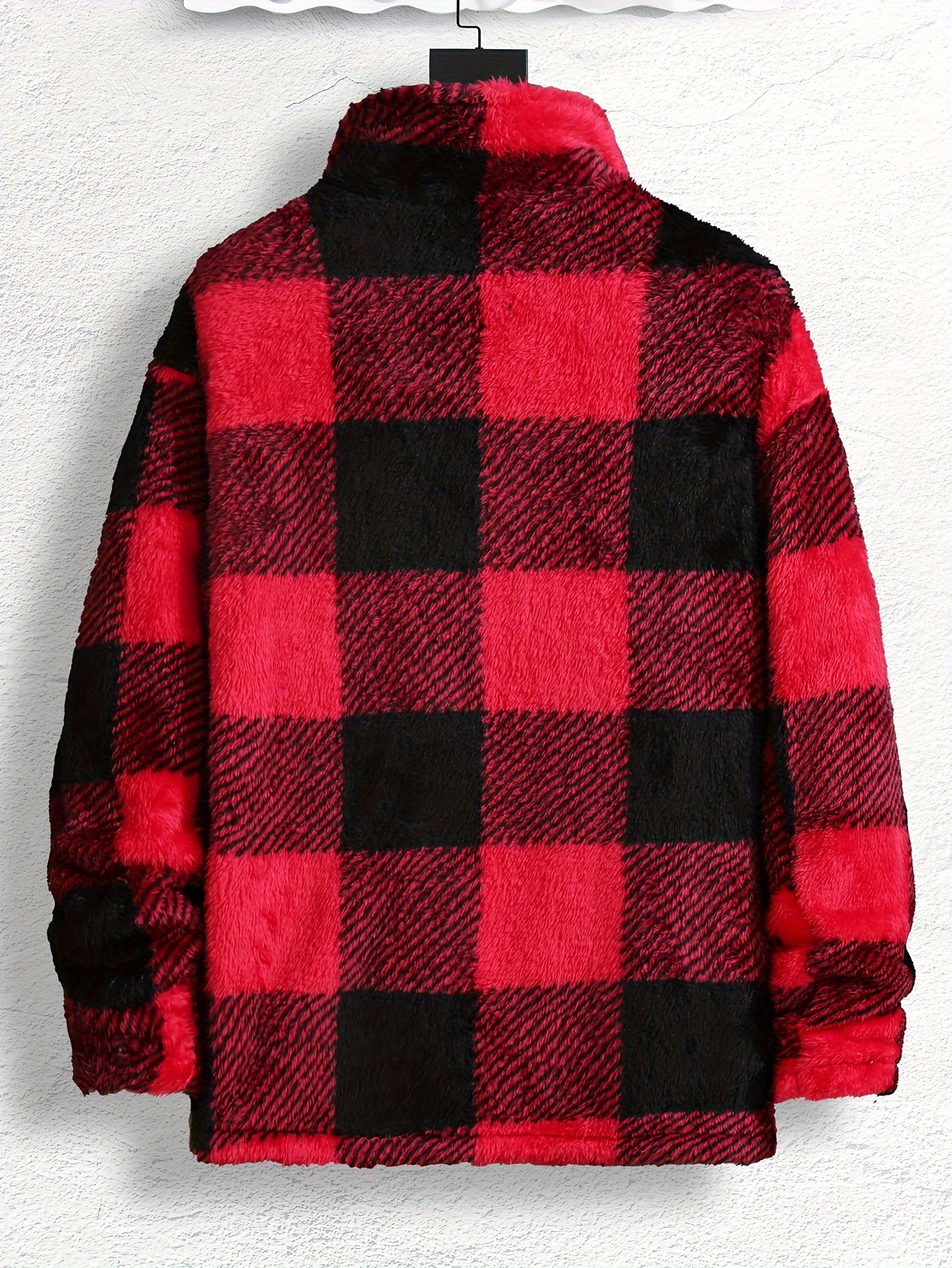 elegant warm fleece jacket mens casual medium stretch jacket coat for fall winter details 11