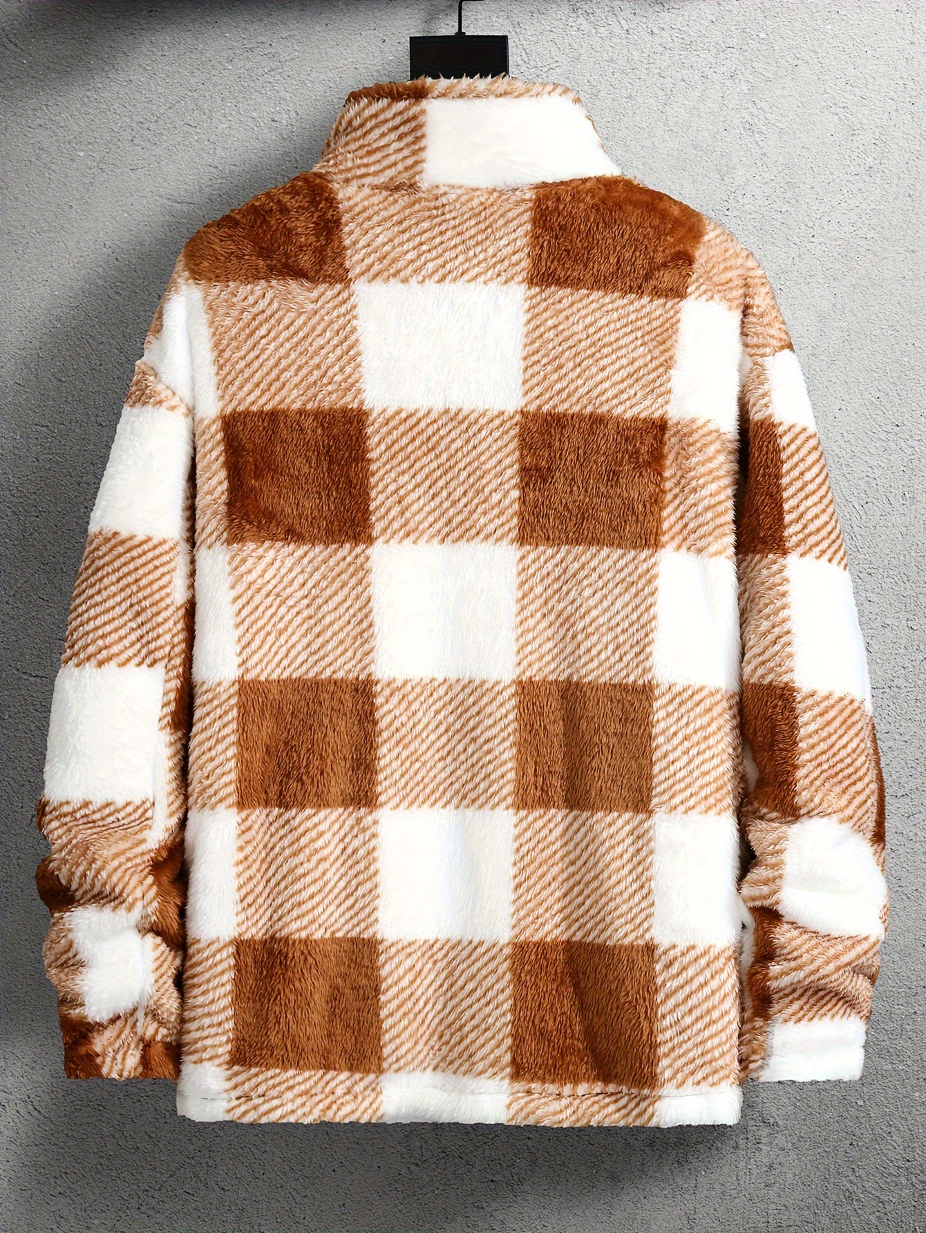 elegant warm fleece jacket mens casual medium stretch jacket coat for fall winter details 15
