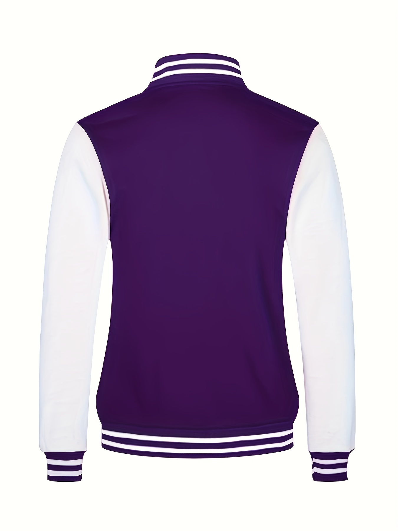 warm fleece varsity jacket mens casual color block button up jacket for fall winter school details 1