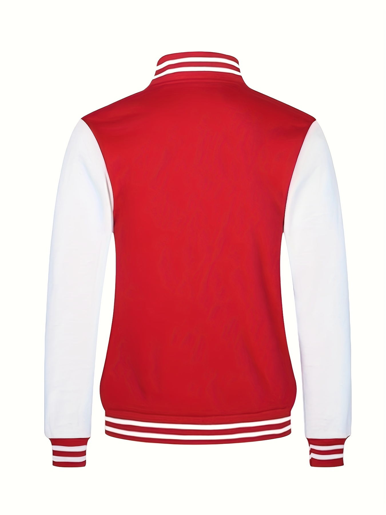 warm fleece varsity jacket mens casual color block button up jacket for fall winter school details 29