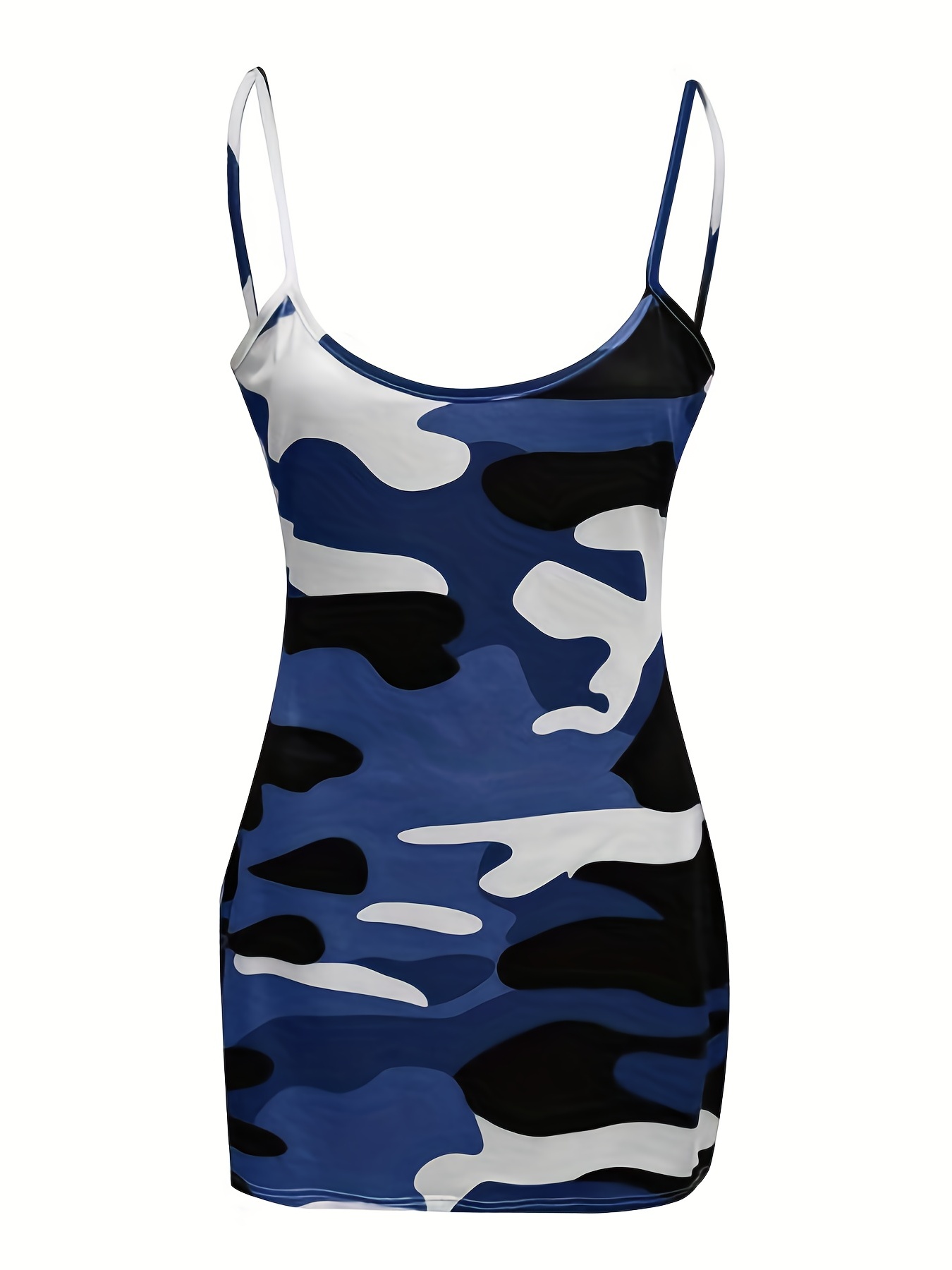 camouflage print cami dress casual backless spaghetti dress womens clothing details 2
