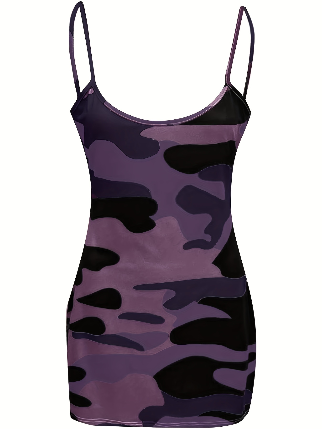 camouflage print cami dress casual backless spaghetti dress womens clothing details 8