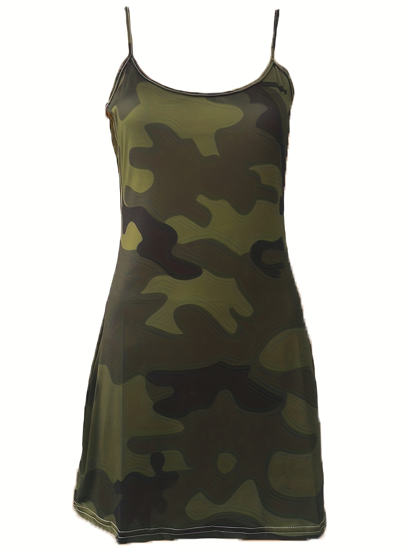 camouflage print cami dress casual backless spaghetti dress womens clothing details 14
